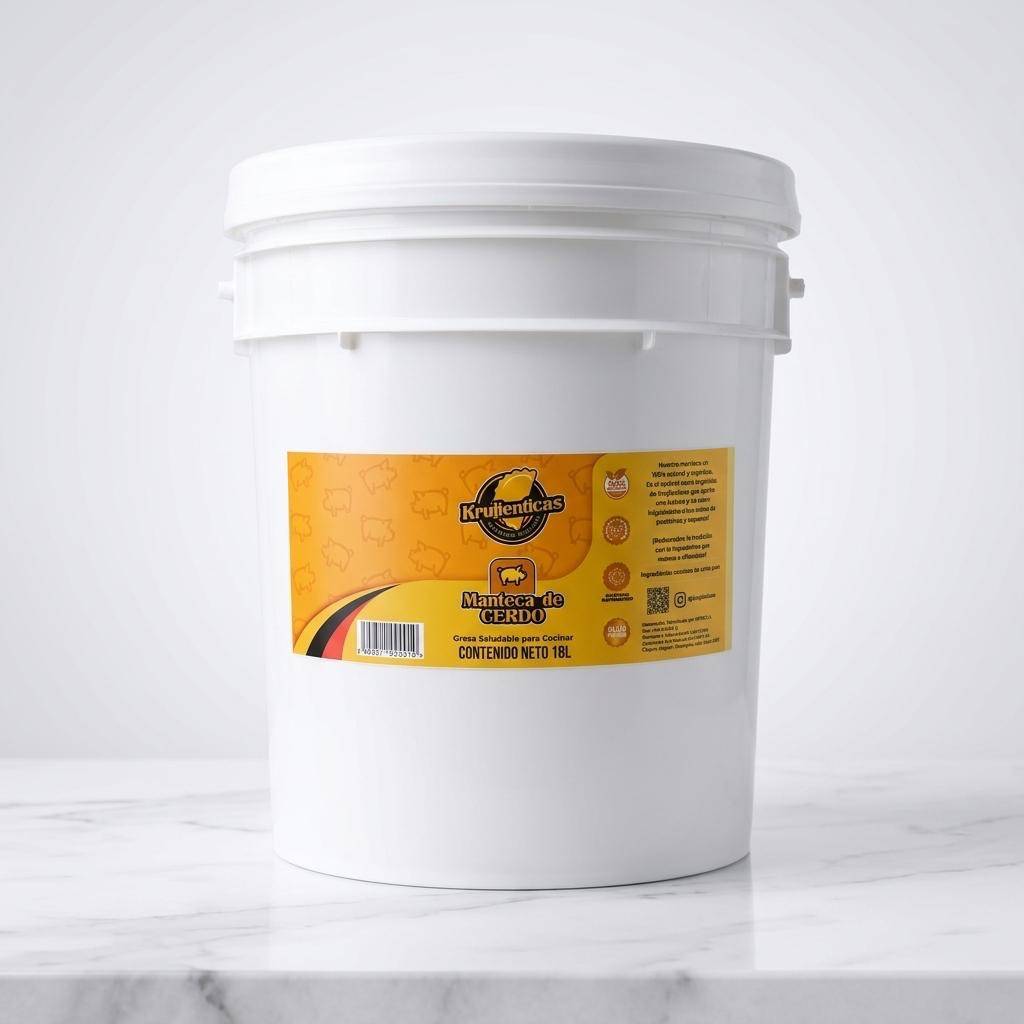 Manteca de Cerdo Krujienticas 18L balde industrial