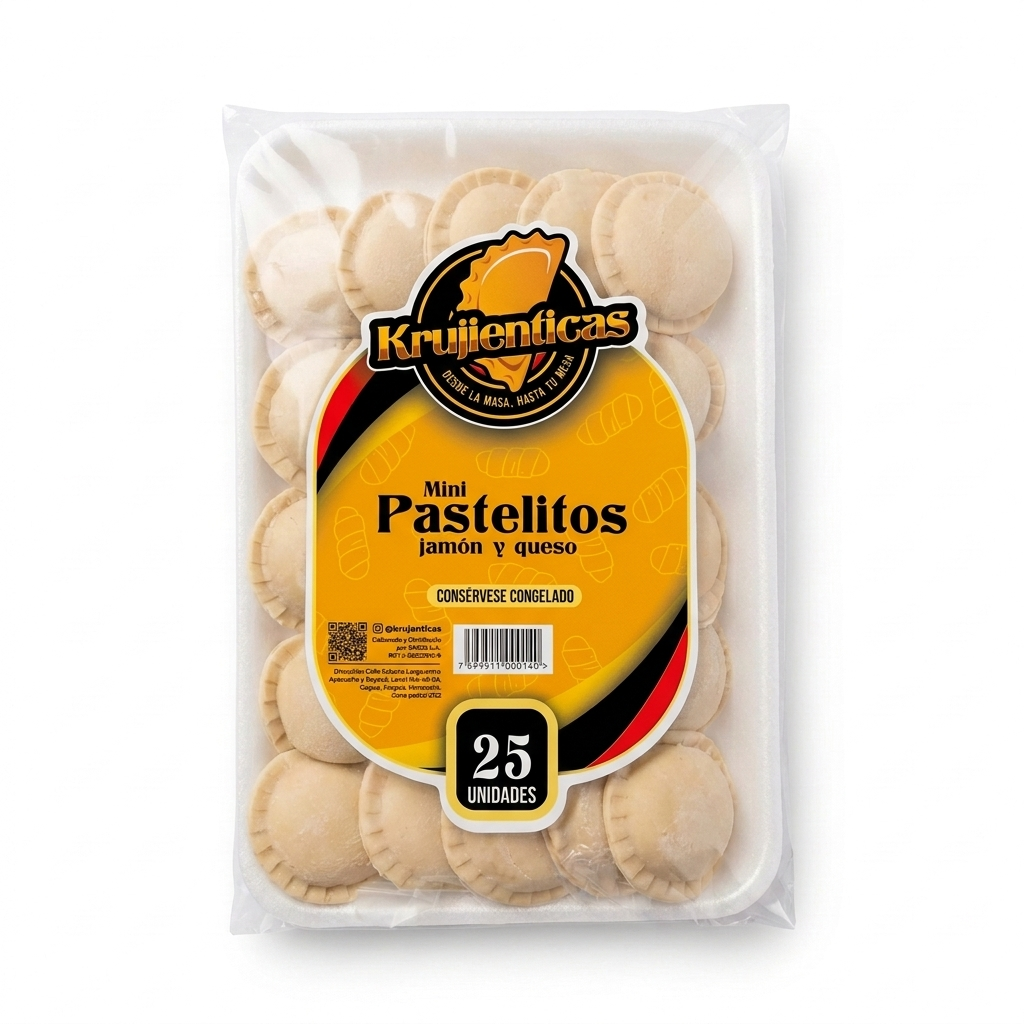 Mini Pastelitos Jamón y Queso Krujienticas